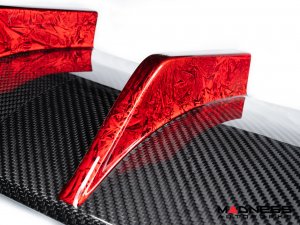 FIAT 500 Rear Diffuser in Carbon Fiber - Estremo Aerography - Red Candy